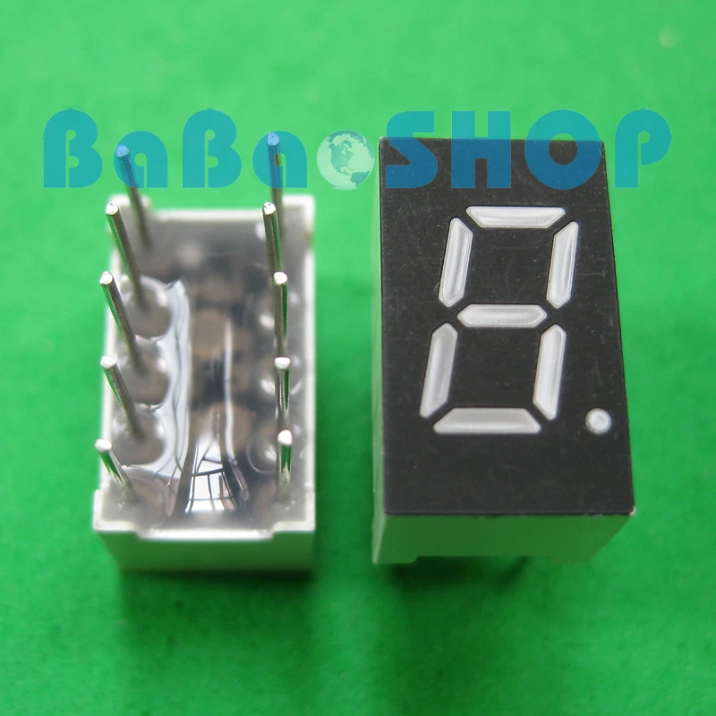 4pcs 7.6 mm 0.3" 0.3 inch 7 Segment Display Yellow LED 1 Digit Common Cathode - Image 2 of 4