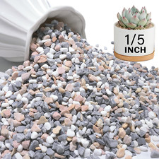 3 Lbs Pebbles for Indoor Plants, 1/5 Inch Pea Gravel for Fish Tank, Decorative R