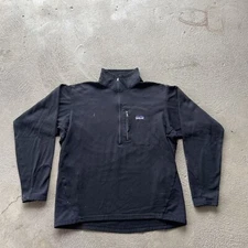 Patagonia Jacket Mens Large Black Regulator Polartec Sweater Lightweight Hike