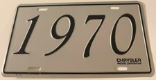 1970 Chrysler Motors Corporation License Plate Mopar 300 Hurst New Yorker