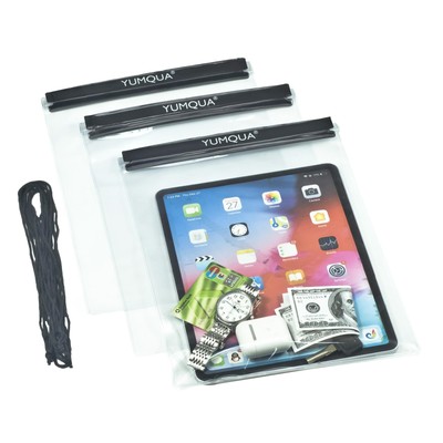 Waterproof Bags Large Size 3 Pack, Clear Watertight Pouch Holder for Document...