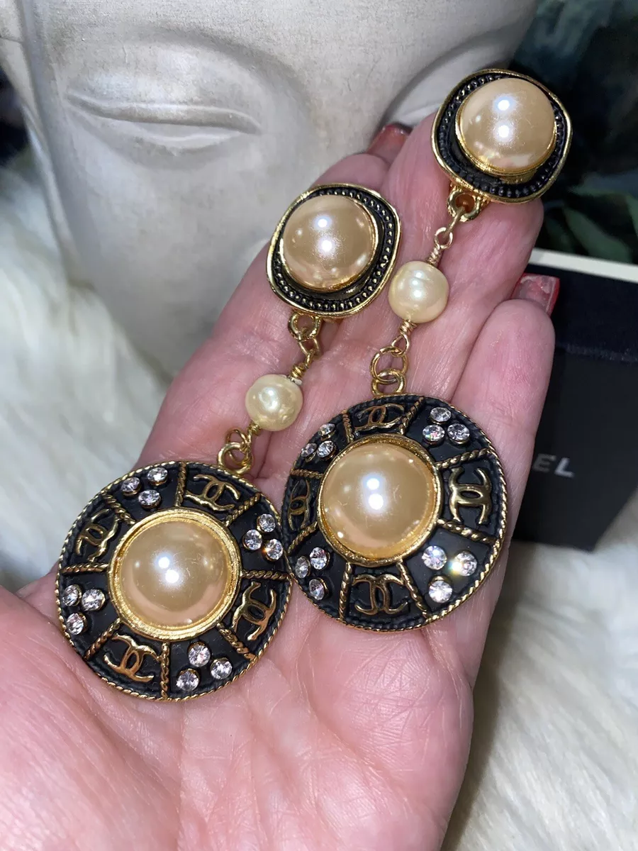 vintage chanel runway earrings