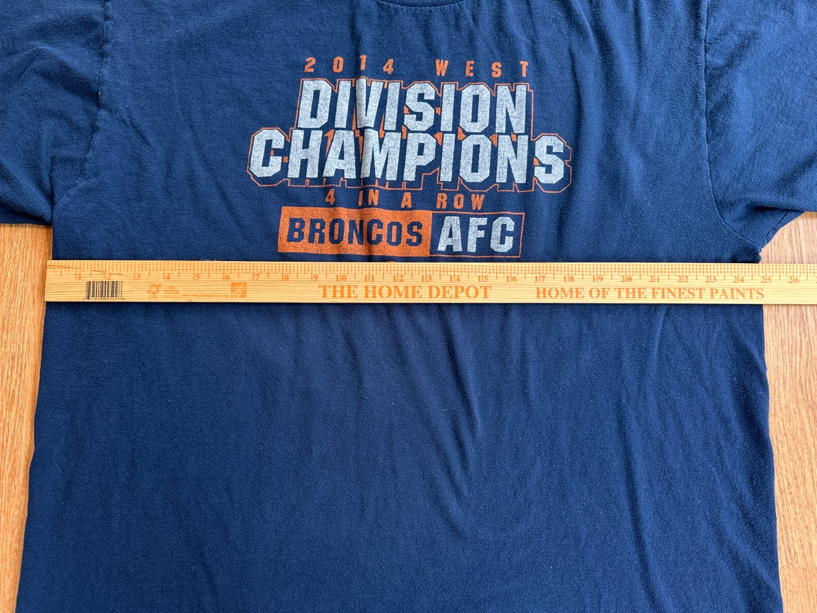 T shirt Denver Broncos 2014 NFL AFC West Division Champions quattro di fila 2XL