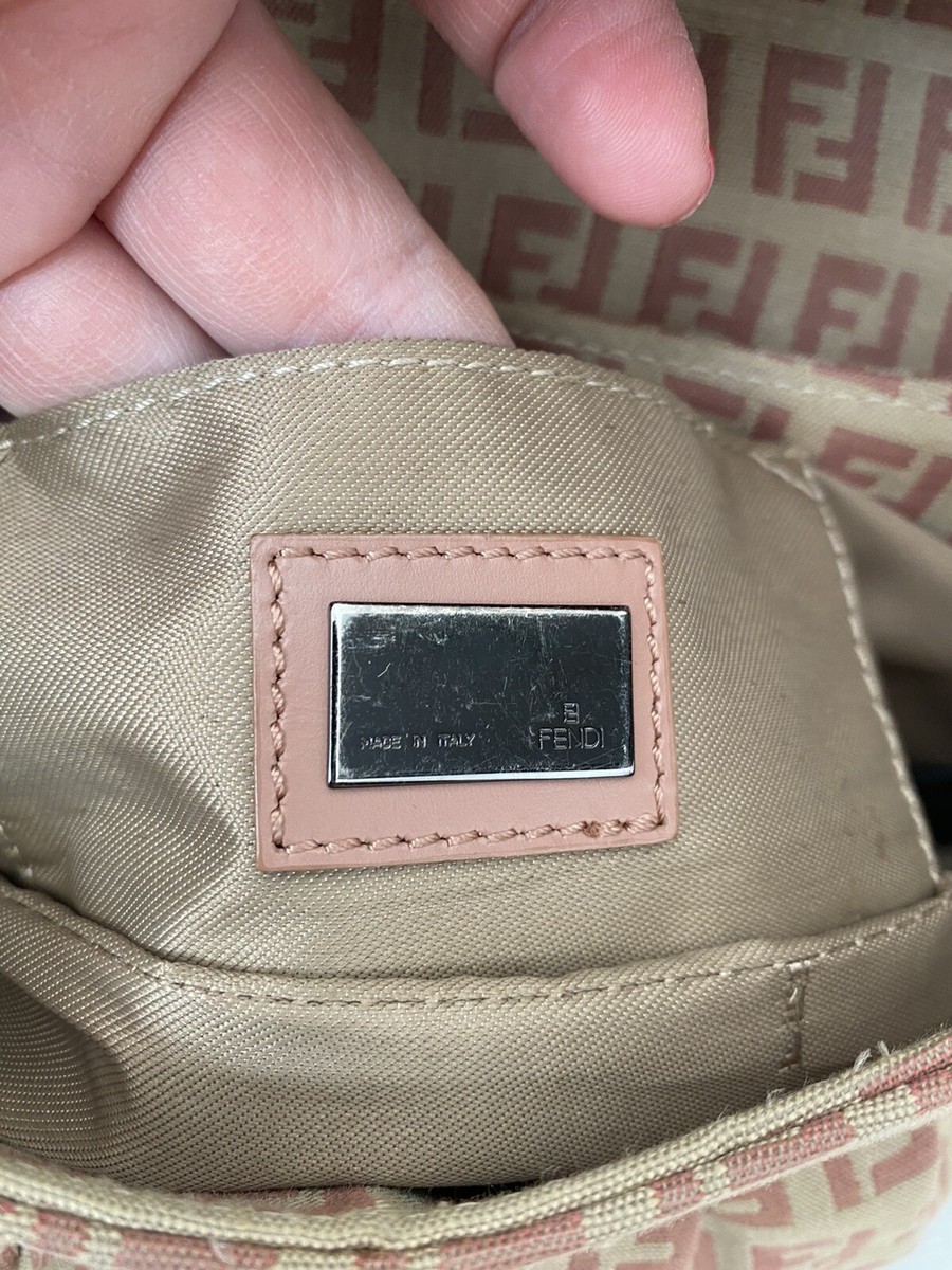 Vintage FENDI dusty pink canvas monogram Y2K 90s shoulder Vintage FENDI dusty pink canvas monogram Y2K 90s shoulder
