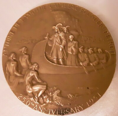 Collectible 1951 Detroit 250th Anniversary Celebratory Bronze