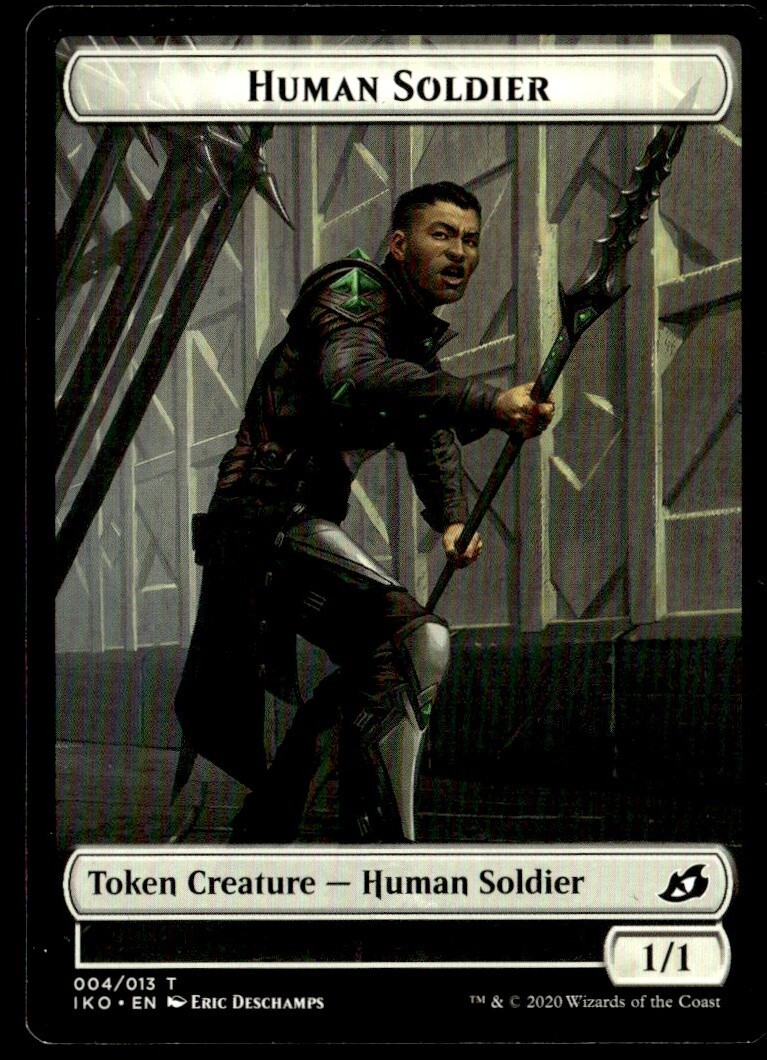 2020 Ikoria Lair of Behemoths Common Human Soldier Token #4 Card  