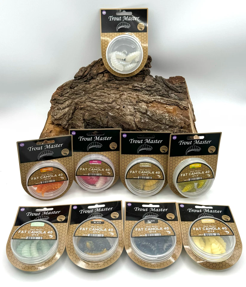 Spro Trout Master Fat Camola 40 4cm Larve TPE 7 Farben Bienenmade Aroma Dose