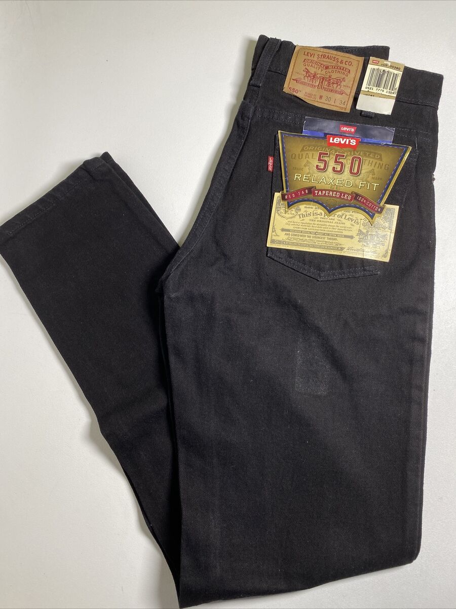 Vintage Levis 550 Black Jeans 30x34 NWD Made in the USA | eBay Vintage Levis 550 Black Jeans 30x34 NWD Made in the USA | eBay