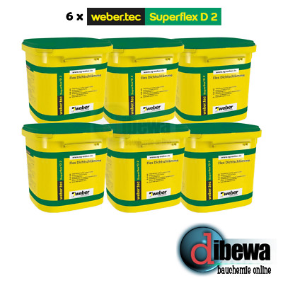 weber.tec Superflex D2 - Flex Dichtschlämme, 2-Komp. 6 x 24kg - Deitermann