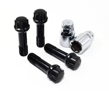 4 14x1.5 45mm 2.75" Black Wheel Locks 2 Keys Ball For Mercedes Factory Wheels