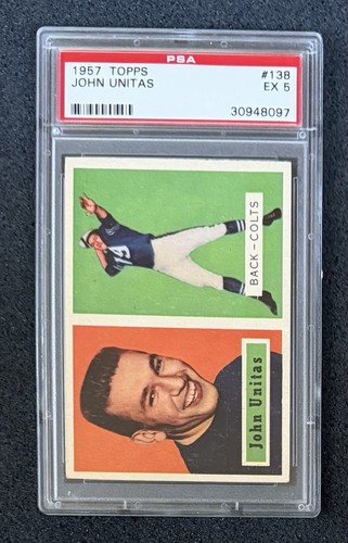 1957 Topps Football - #138 Johnny Unitas - PSA 5