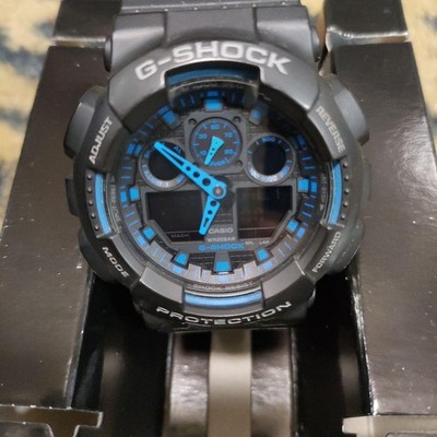 CASIO G SHOCK GD100BDR Schwarz Digital Armbanduhr Authentisch Selten Top
