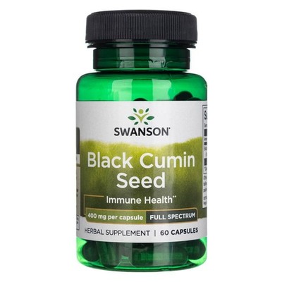 Swanson Schwarzkümmelöl Black Cumin Seed Vollspektrum 400 mg 60 Kapseln