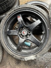 4x 17" LENSO D1R MATT BLACK ALLOYS BLANK 4X100 / 4X108 205/40/17 SWIFT FIESTA