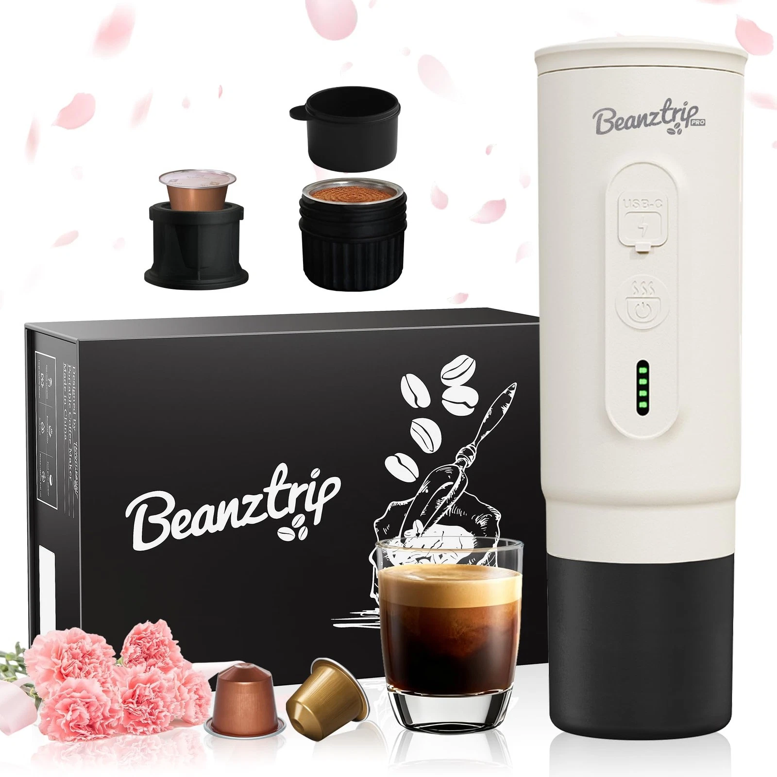 H02 PRO Portable Electric Espresso Maker, Father's Day Coffee Machine Compati...