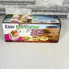 Gourmet Trends Easy Egg Cracker #50206 Kitchen Gadget Egg Separator Tool NEW Box