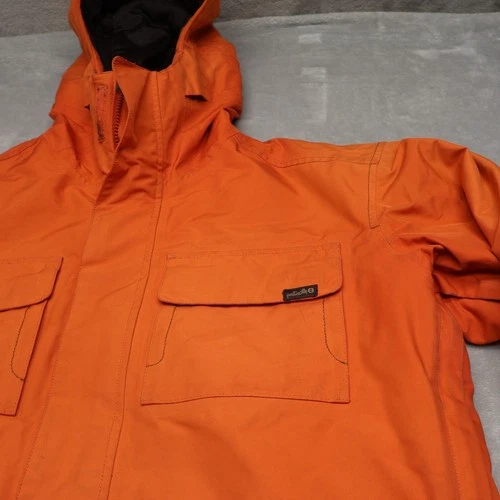 Planet Earth Jacket Mens Large Orange Ski Snow Waterproof Hooded Full Zip VTG image 3