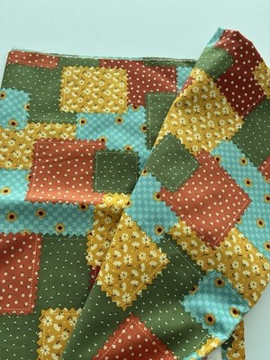 Colorful Beautiful Autumn Gold Green Rust Patchwork Cotton Quilting Fabric BTY