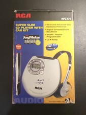 RCA Super Slim CD Player With Car Kit  Headphones Open Box Sealed Inside RP2376