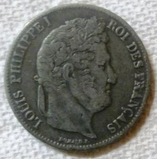 1835-W FRANCE - 5 FRANCS - LOUIS PHILIPPE I - LILLE MINT - 3/4 Oz SILVER