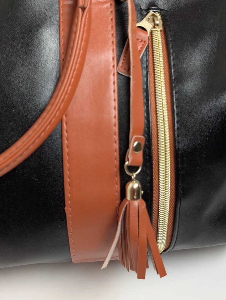 Трансформируемый путешествий одежды спортивная сумка черный коричневый искусственной кожи ручная кладь... - Изображение 2 из 4