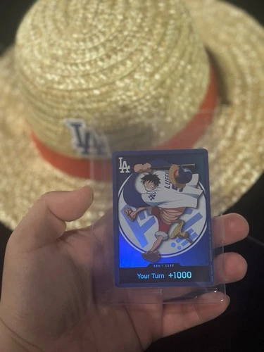 2026 One Piece x Los Angeles Dodgers Luffy Promo Card Limited 7/2/26 In Hand