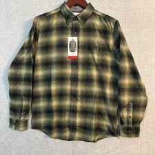 Weatherproof Vintage Men's Flannel Shirt, Multi Brown , Size M