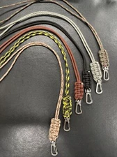 Set of 6 Paracord Lanyards - Keys ID Badges Whistles Gear