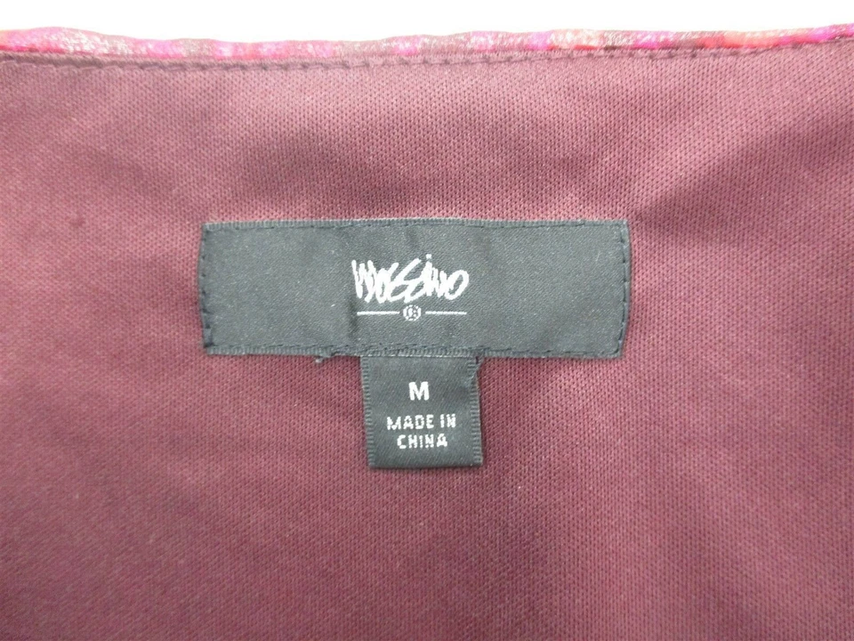 Vestido geo MOSSIMO para mujer talla M sin mangas alto-bajo Chevron rosa rojo Foto 4 de 4