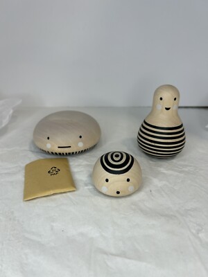 IKEA DVARGTALL Set of 3 Decorative Wood Figures (505.376.64) Fun