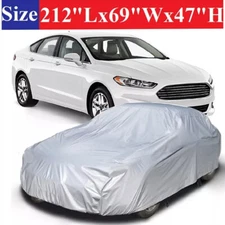 212" Full Car Cover Outdoor Waterproof Sun Snow Rain UV Heat Dust Resistant