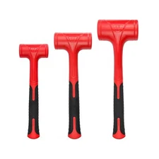 YIYITOOLS Dead Blow Hammer Set, 3 Piece/16oz(1LB),27oz(1.5LB),45oz(3LB),Red a...