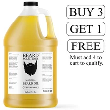 Unscented Beard Oil Gallon 7.5 lbs. Bulk Wholesale Natural Men Hair Growth Serum