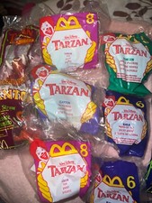 McDonald's Happy Meal Toys Disney's Tarzan 1999 Complete Set of 8 Sealed