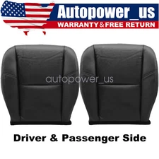 Fits 2007-2014 Cadillac Escalade Driver & Passenger Side Bottom Seat Cover Black