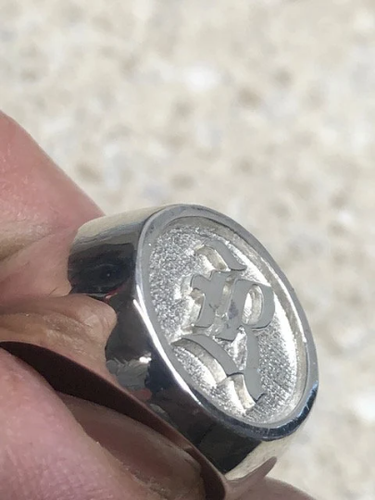 Old English Custom-Made Initial Ring Solid Sterling Silver 925 Sizes 6-12 - Picture 75 of 100