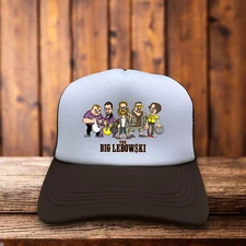 The Big Lebowski Mens Trucker Hat Brown Snapback The Dude Movie Lover Hat