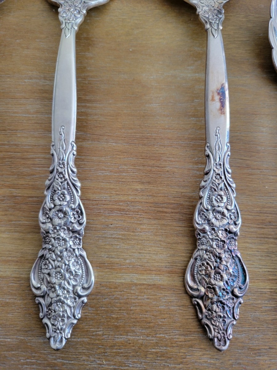 STUNNING Set 6 Vintage 1847 Rogers Bros RENAISSANCE Serving Spoon