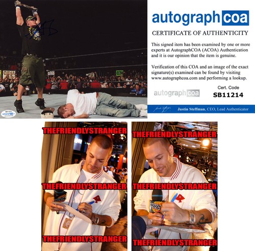 Kevin Federline signed JOHN CENA "WWE" 8x10 Photo a PROOF Britney Spears ACOA