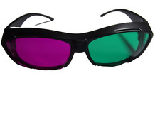 Magenta/Green 3D plastic framed glasses. Coraline DVD