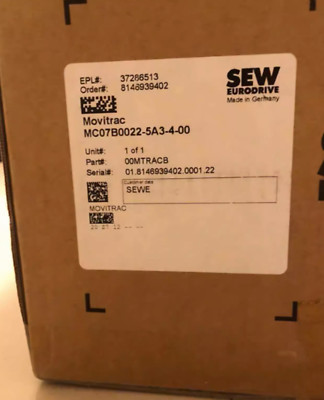  SEW EURODRIVE MOVITRAC MC07B0022-5A3-4-00 AC DRIVE INVERTER