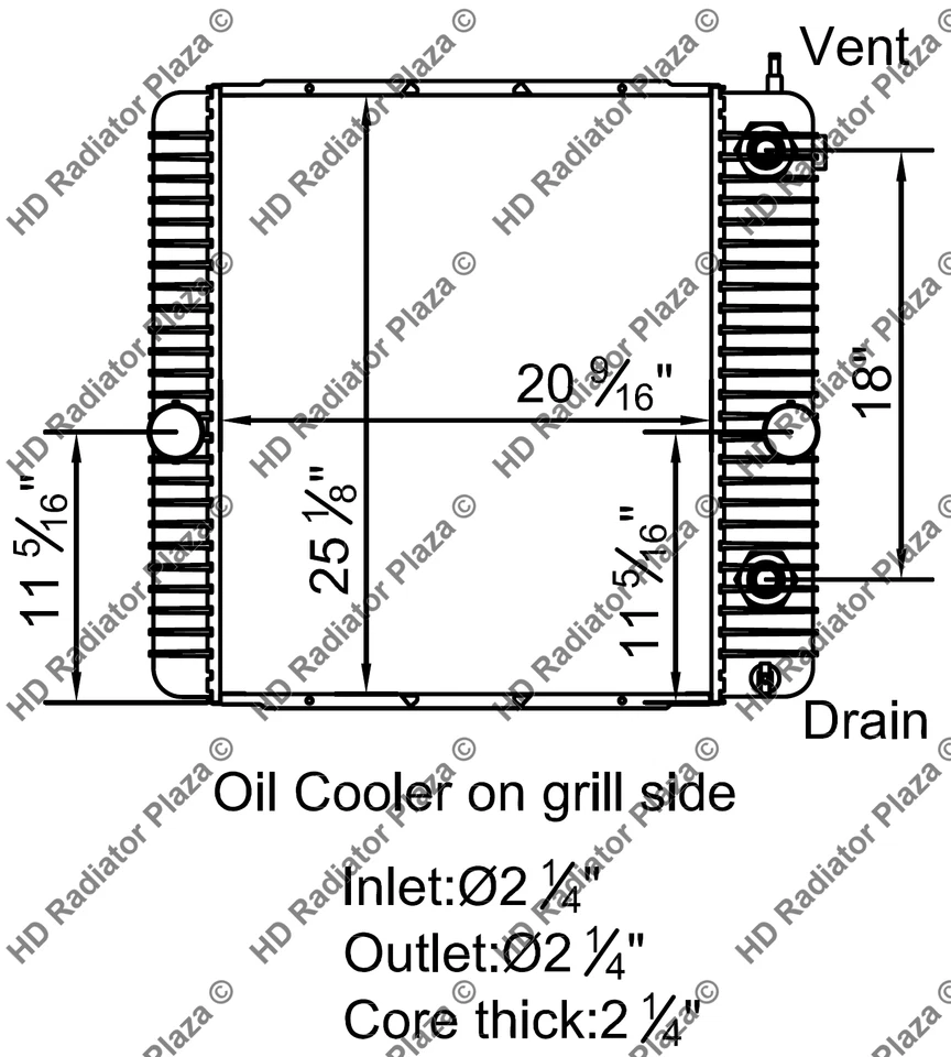 Radiator For 04-07 Ford F650 F750 International 3000 3200 4000 4300 4400 4900 - Imagem 2 de 4