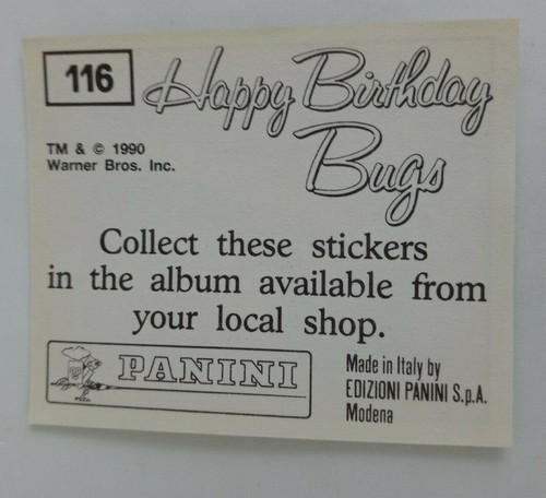 1990 Panini Happy Birthday Bugs (Pick Your Sticker) - Picture 169 of 343