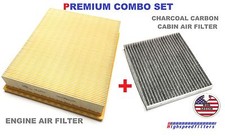 COMBO CARBONIZED CABIN FILTER + AIR FILTER For 2014 -2020 Ford Fusion Non-Hybrid