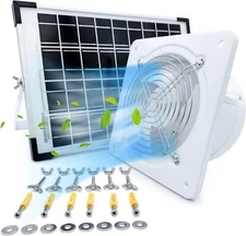 Solar Powered Panel Exhaust Fan 10W Greenhouse Roof Attic Shed Air Ventilation