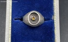 925 Silver Vintage Ring W/ Yellow Sapphire Accent