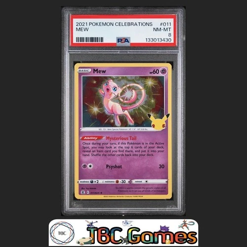 Mew Celebrations Holo #011 PSA 8