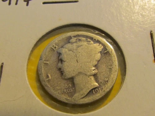1917 MERCURY DIME  90% SILVER -- Condition - Good  #wp1