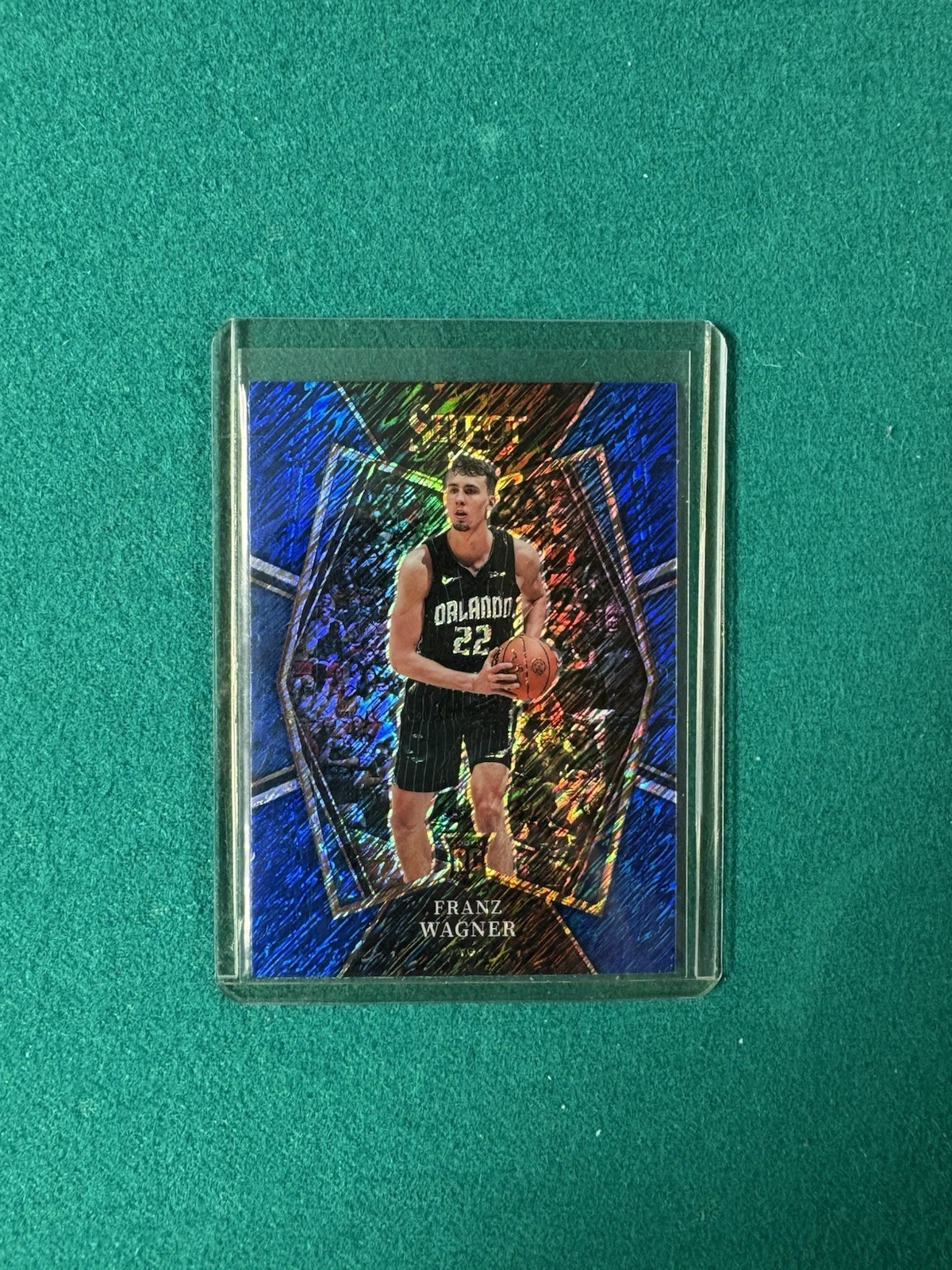 2021-22 Panini Select - Premier Level Franz Wagner #120 Blue Shimmer Prizm (RC)
