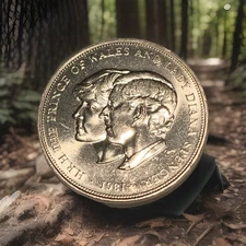 1981 Prince Charles & Lady Diana Royal Wedding Crown Coin – BU
